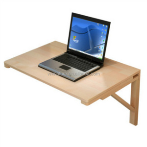 Solid wood wall mounted foldable dinner table and read desk