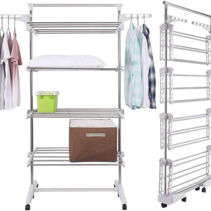 Folding portable  laundry tower and Clothes Dryer Wing Rack on 4 Levels