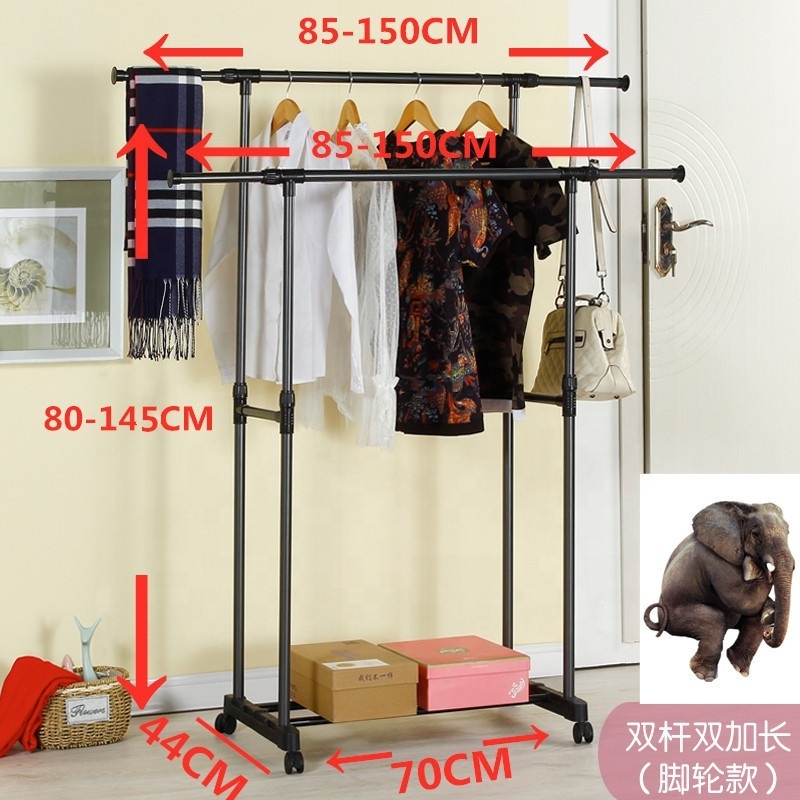 Vivinature Metal double pole Clothes Hanger drying rack