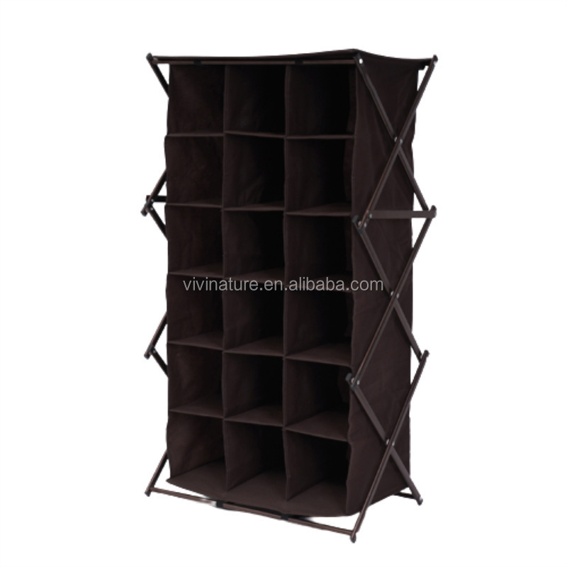 Collapsible shoes storage organize shelf rack