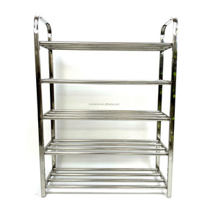 Sturdy 5 Tier Detached stainless steel Shoe Rack Stand Storage Shelf Organizer