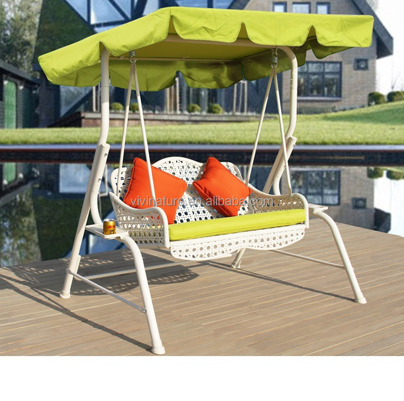 outdoor and indoor rattan seat patio swing for kids and adult