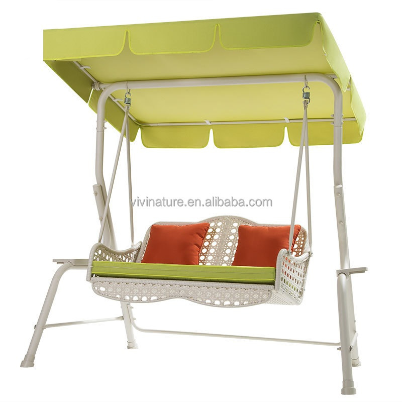 outdoor and indoor rattan seat patio swing for kids and adult