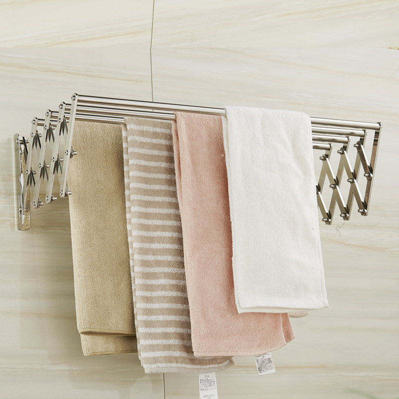 Wall mounted pull out cloth dryer Rack for drying airer length 120cm, collapsible cloth airer rack