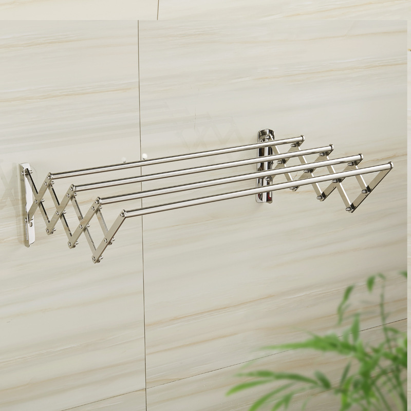 Wall mounted pull out cloth dryer Rack for drying airer length 120cm, collapsible cloth airer rack