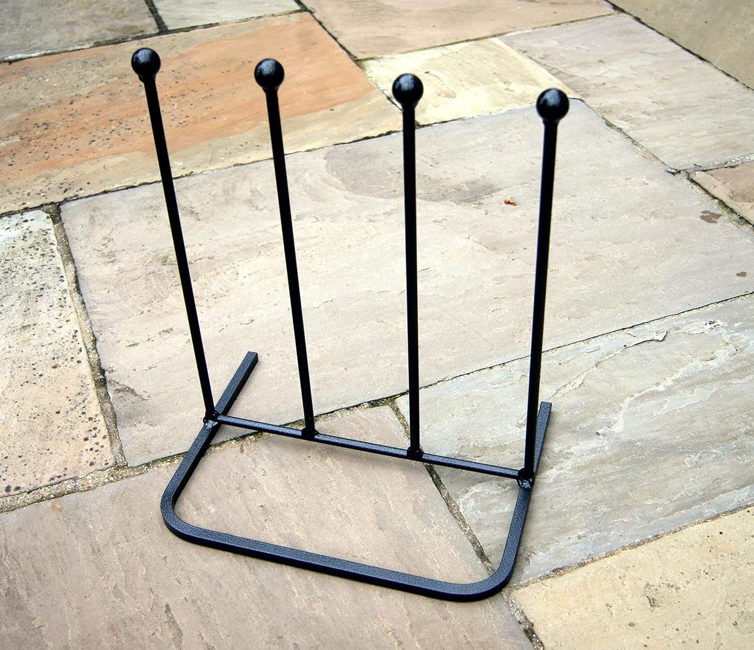 Soild Metal Black 2 Pair Boot and Shoe Rack/Stand suitable for outdoor and indoor use