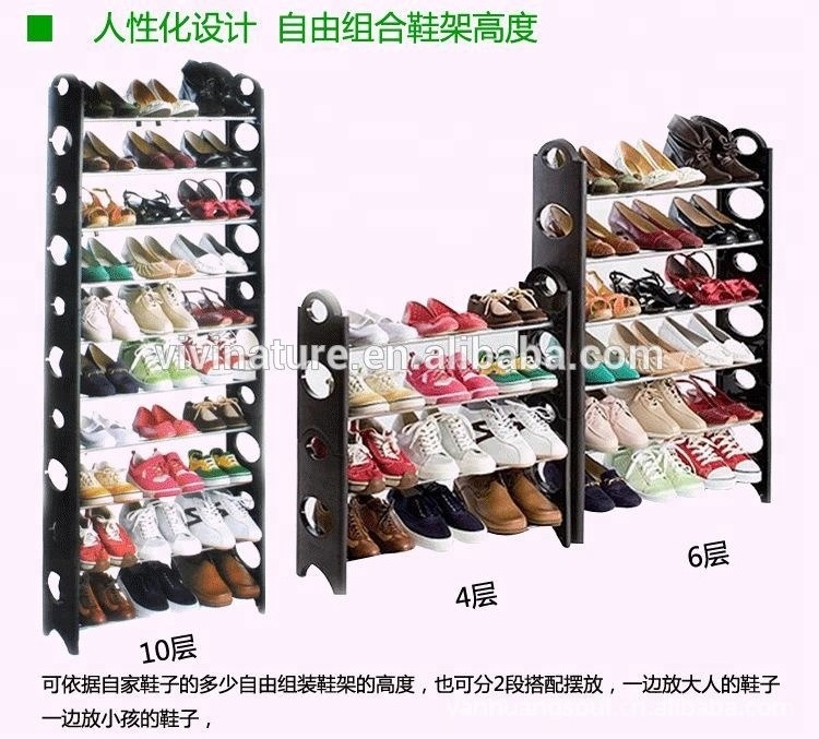 50 Pair Shoe Rack Storage Organizer,2 to 10 Tier High Quality Portable shoes closet rack