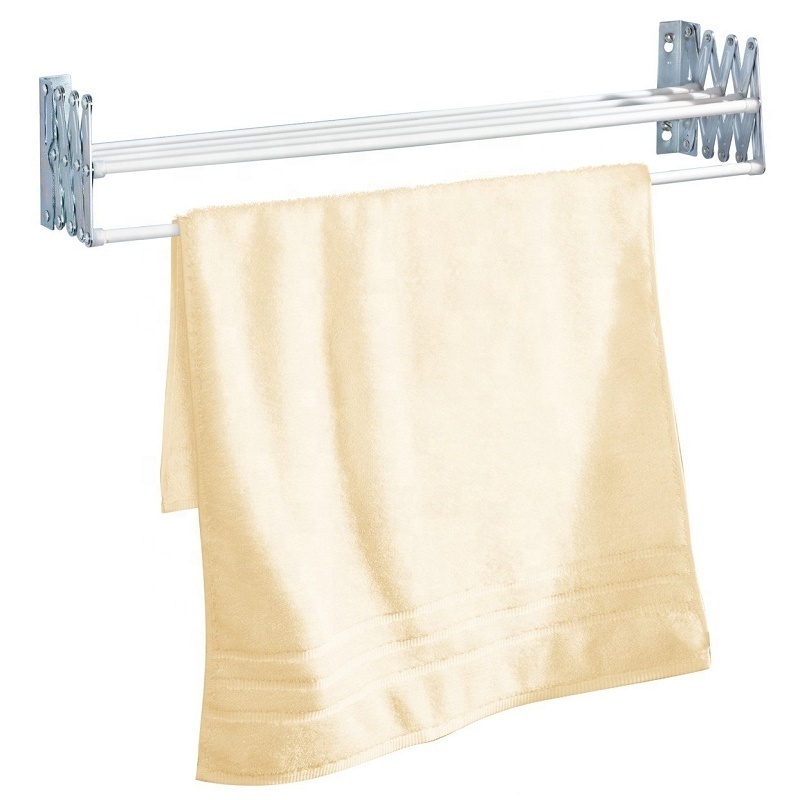 Extensible wall mounted clothes drying rack