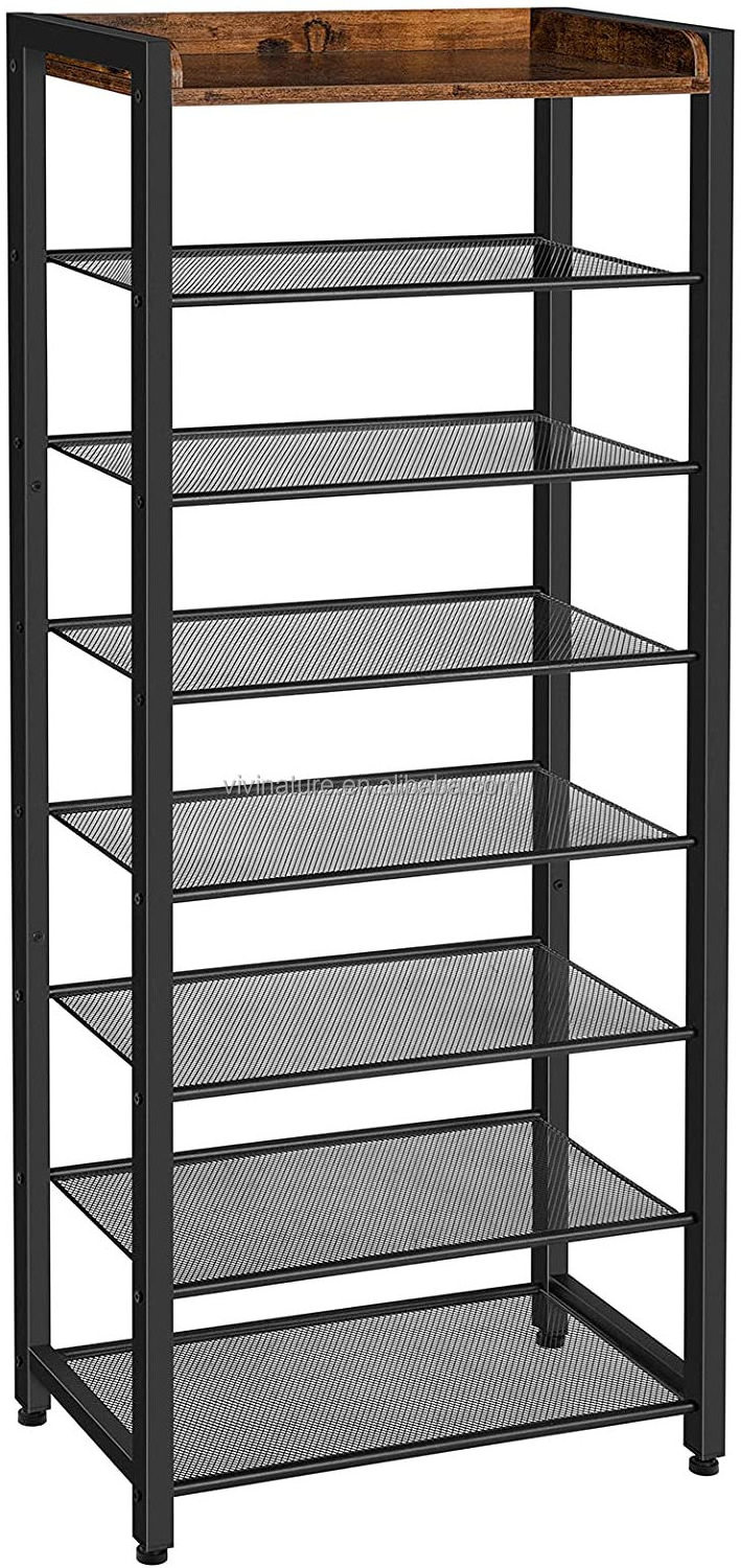 3-5Tier Shoe Storage Rack Unit Flat and Slant Adjustable Shoe Organizer Shelf for 16 Pairs