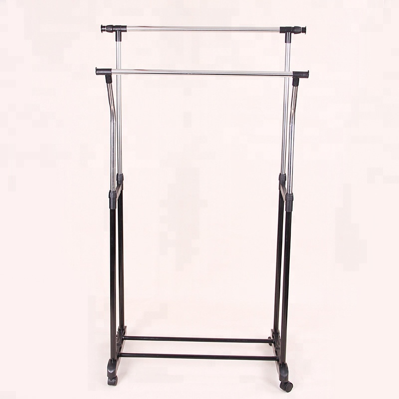 Heavy Duty Adjustable Garment Clothes Rack Collapsible Clothing Rail