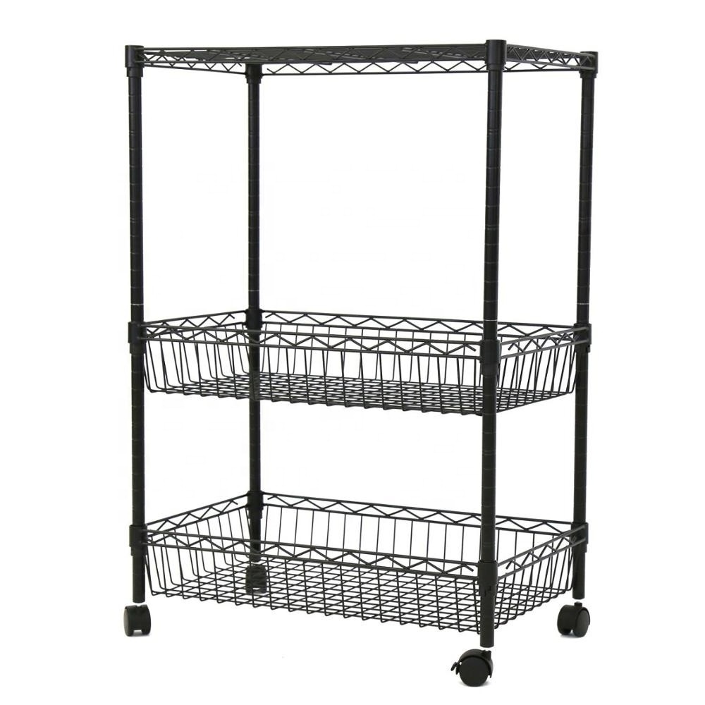 4 Shelf Adjustable Steel Organizer Wire Rack Heavy Duty Storage Shelving Unit Steel Organizer