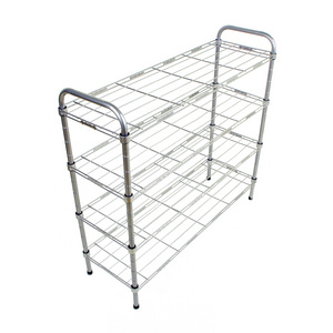 metal bar wire shoes storage and shoes rack in living room