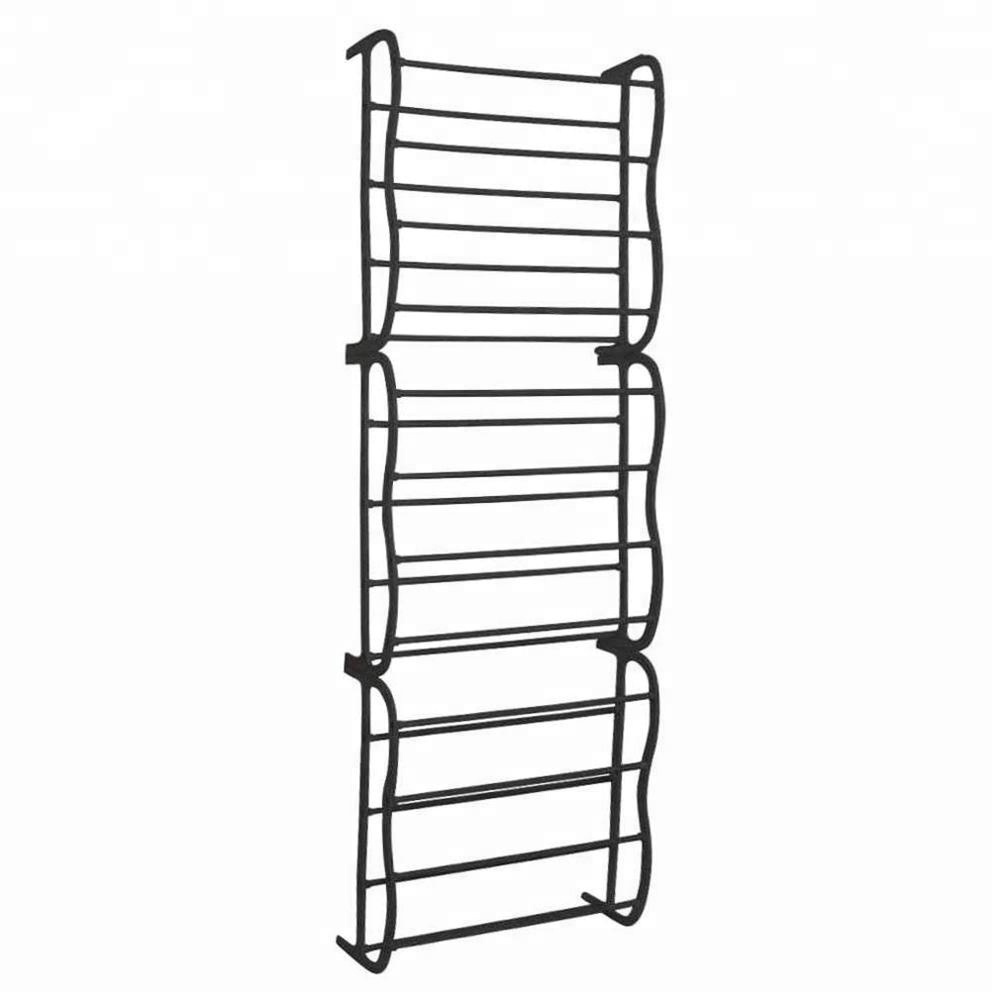 Door hang shoe rack with plastic frame and over door shoes rack