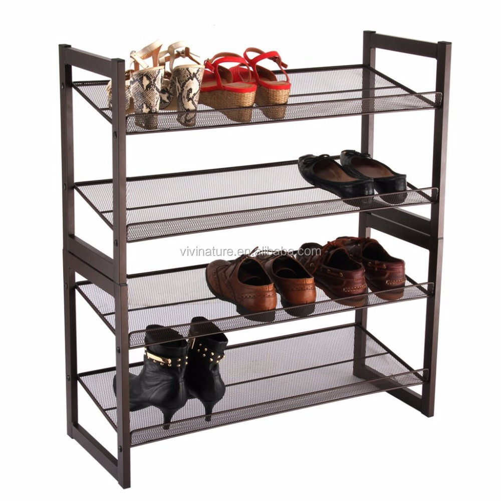 Vivinature shoes storage rack, shoes rack with mesh metal style