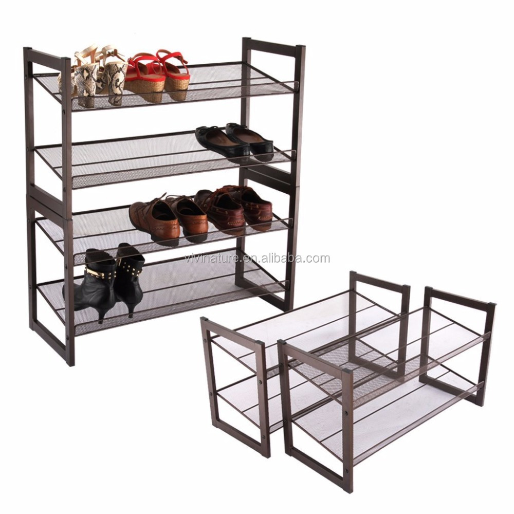 Vivinature shoes storage rack, shoes rack with mesh metal style