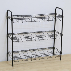 Living room 3 tiers metal  shoes storage and shoe rack