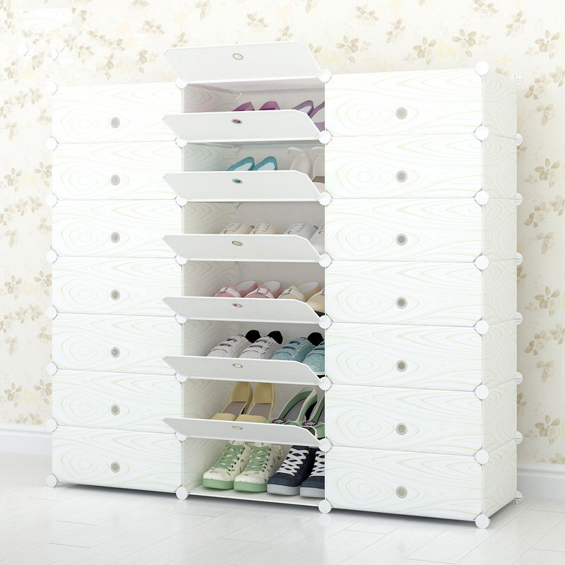 Plastic shoes organizer and shoe storage rack