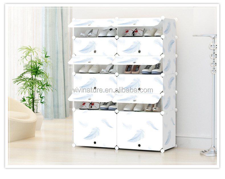 Plastic shoes organizer and shoe storage rack