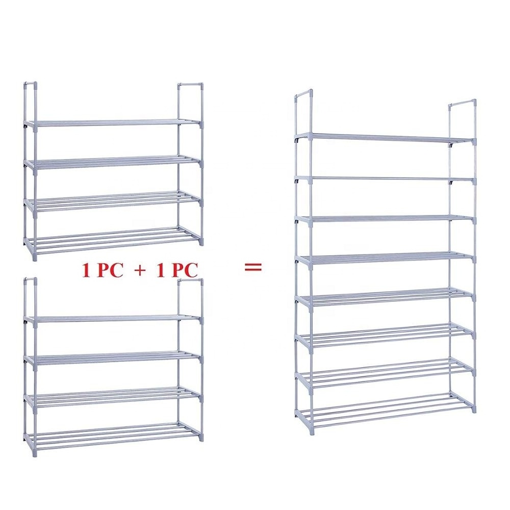 Metal Shoes Storage Shelves organizer To Hold up to 30 Pairs of Shoes 6 Tier Shoe Rack