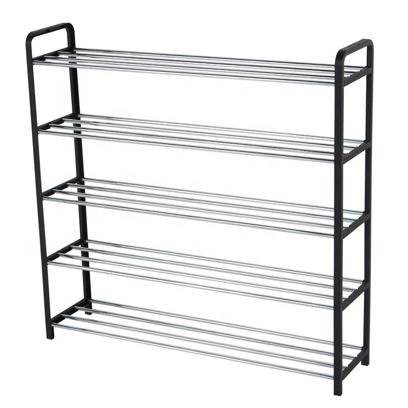 Cheapest Metal and Plastic Shelf  5 tiers Shoes  Storage Rack