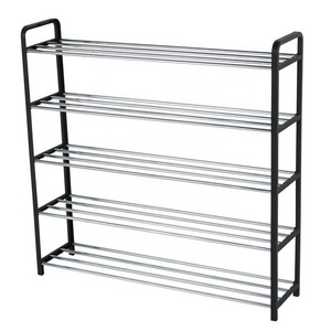 Cheapest Metal and Plastic Shelf  5 tiers Shoes  Storage Rack