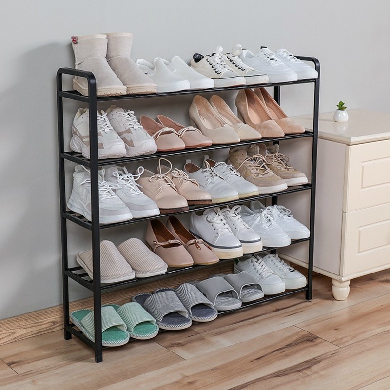 Cheapest Metal and Plastic Shelf  5 tiers Shoes  Storage Rack