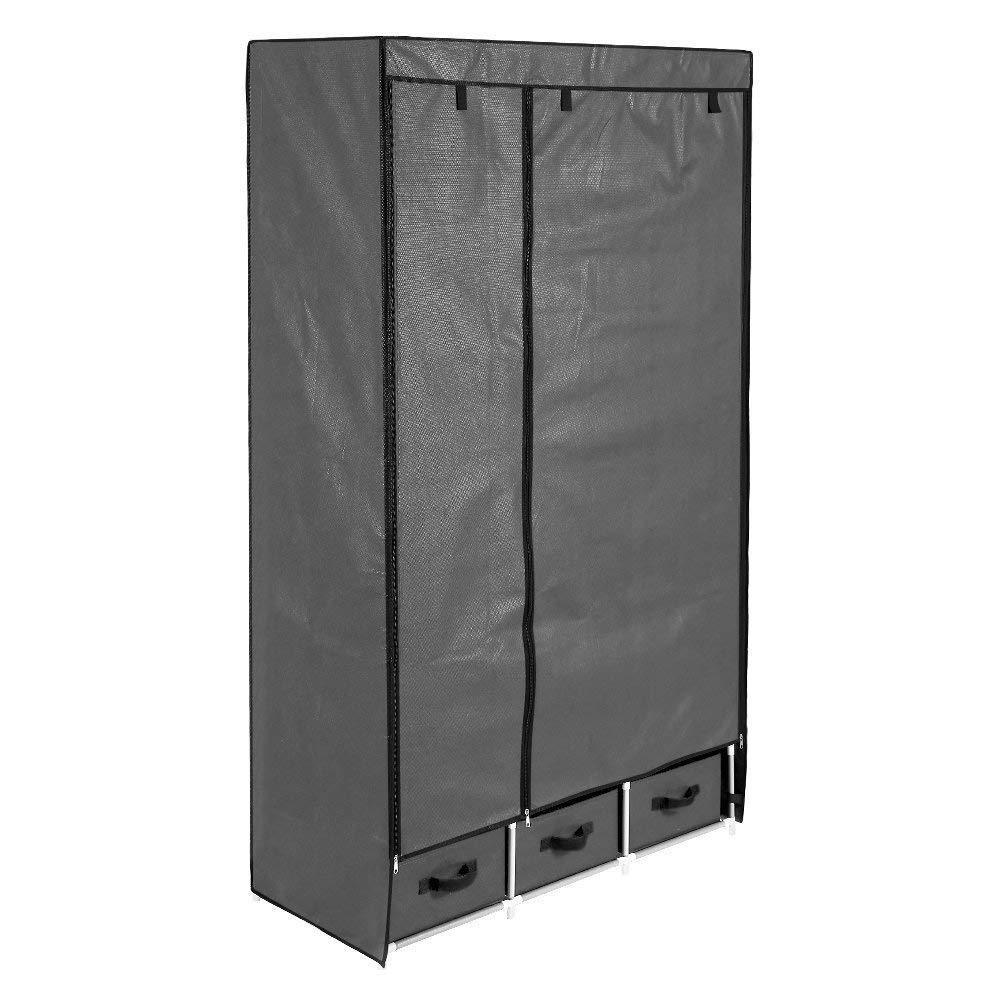 Big size Non woven Fabric Clothes Closet Storage  Wardrobe with 3 Drawers