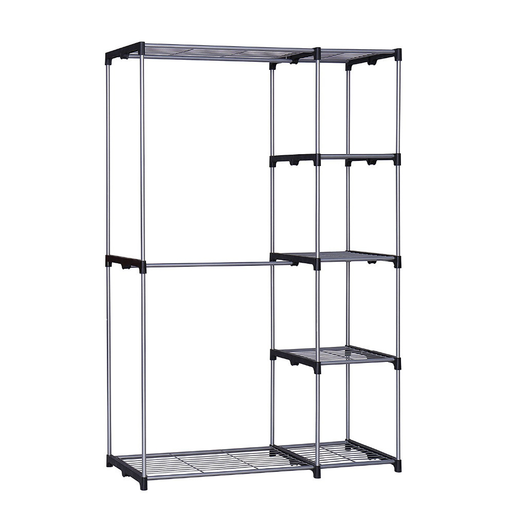 Expandable Metal Hanging Clothes Storage Organizer Rack Wardrobe