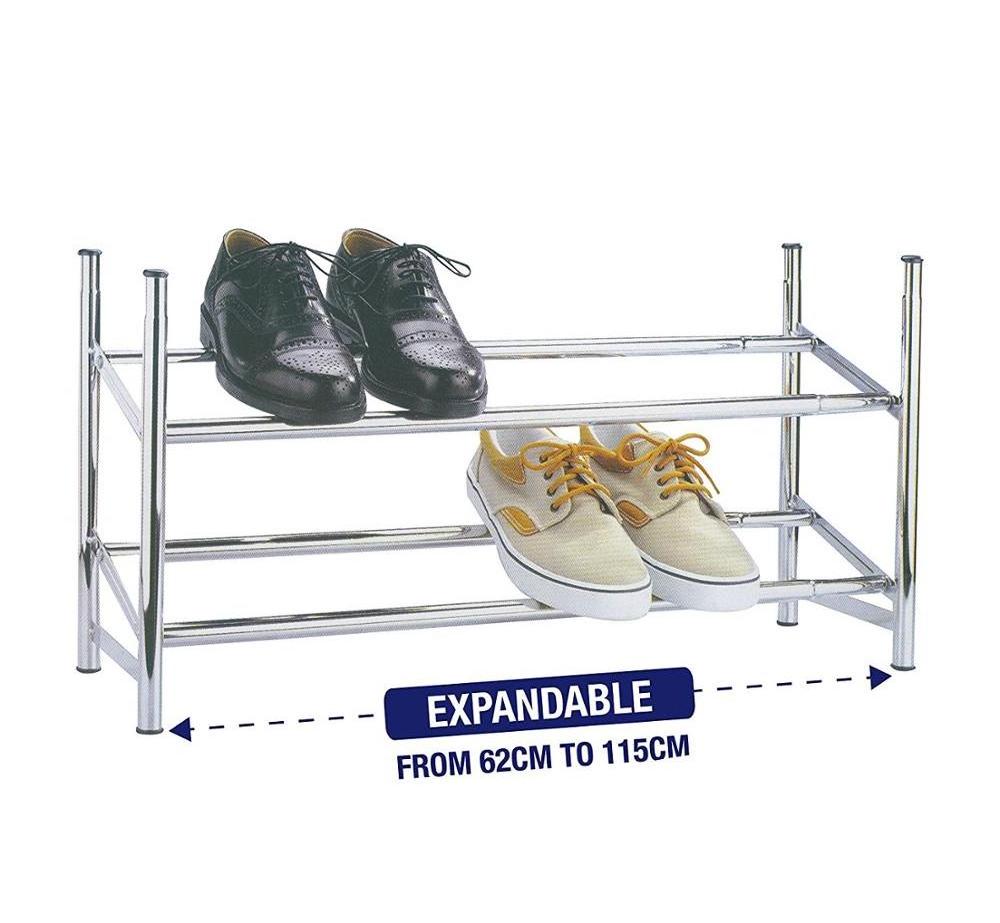 Extendable width metal shoes rack storage rack of shoe closets