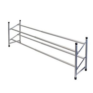 Two tiers metal tube extensible shoes storage rack metal Shoe Rack