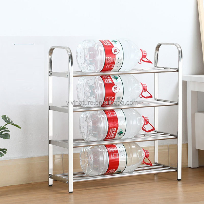 Stainless steel shoe rack from 3 tier to 6 tiers for shoe storage organizer