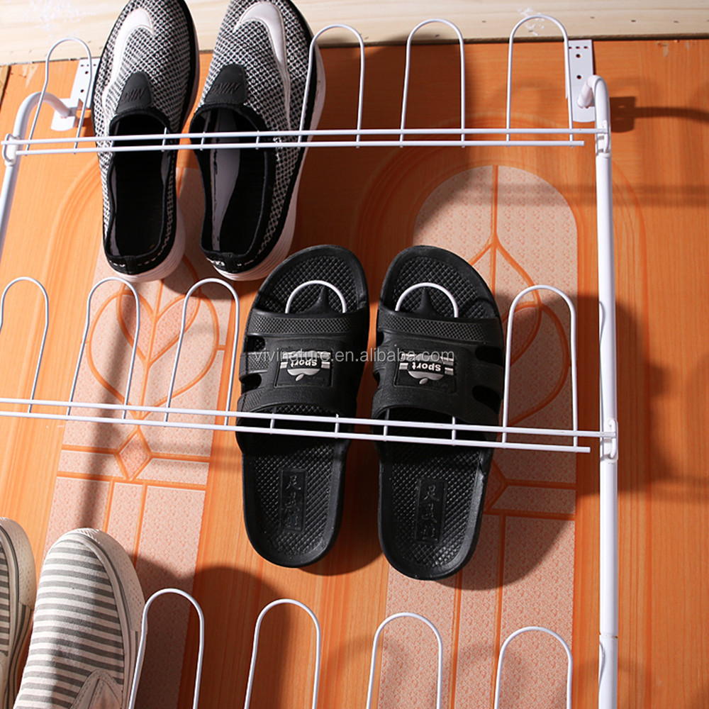 over the door shoe storage rack with metal wire for 40 pairs