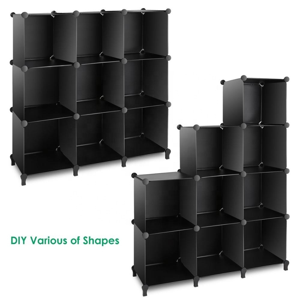 9-Cube Closet Organizer Shelves Plastic Storage Cube Organizer shelves