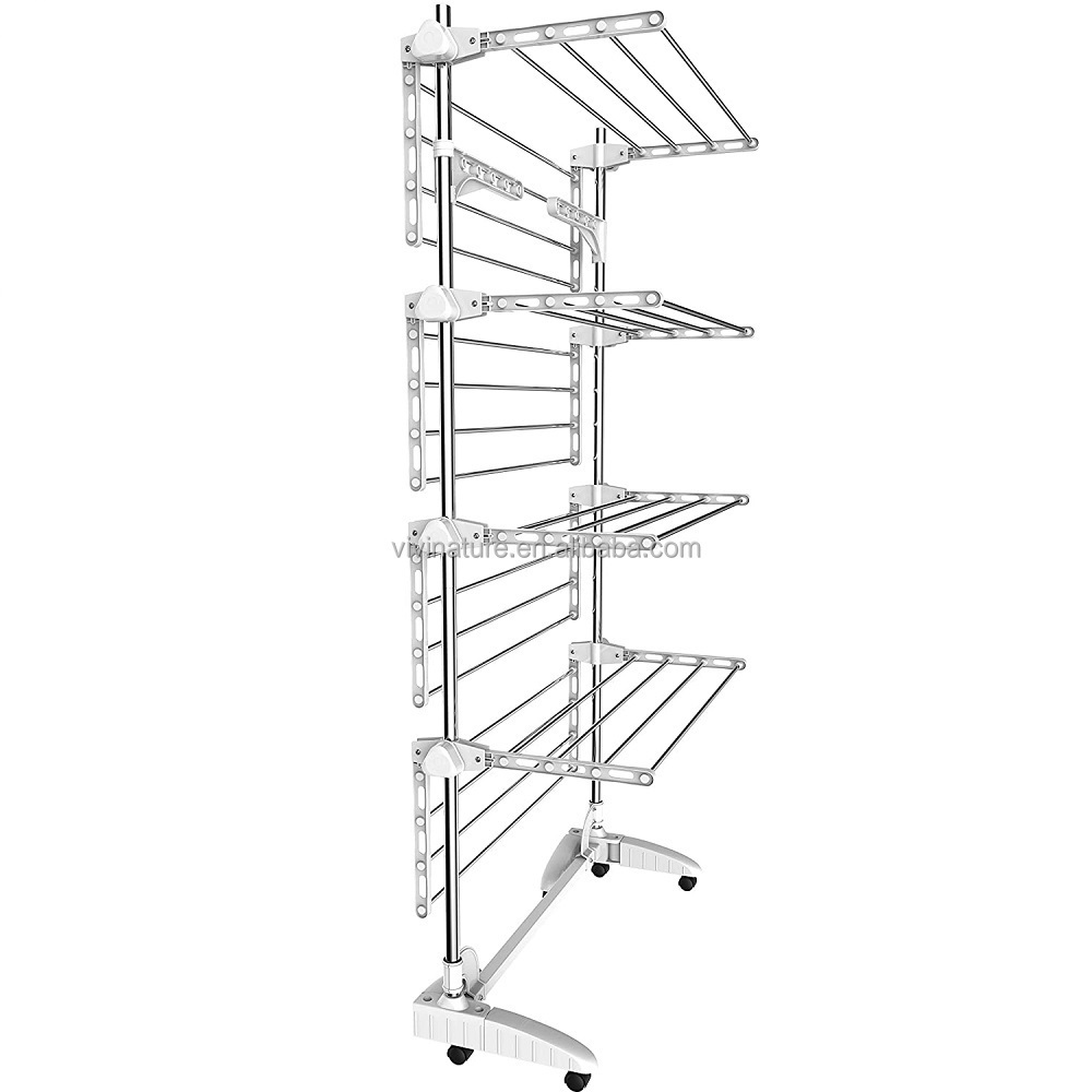 Folding portable  laundry tower and Clothes Dryer Wing Rack on 4 Levels