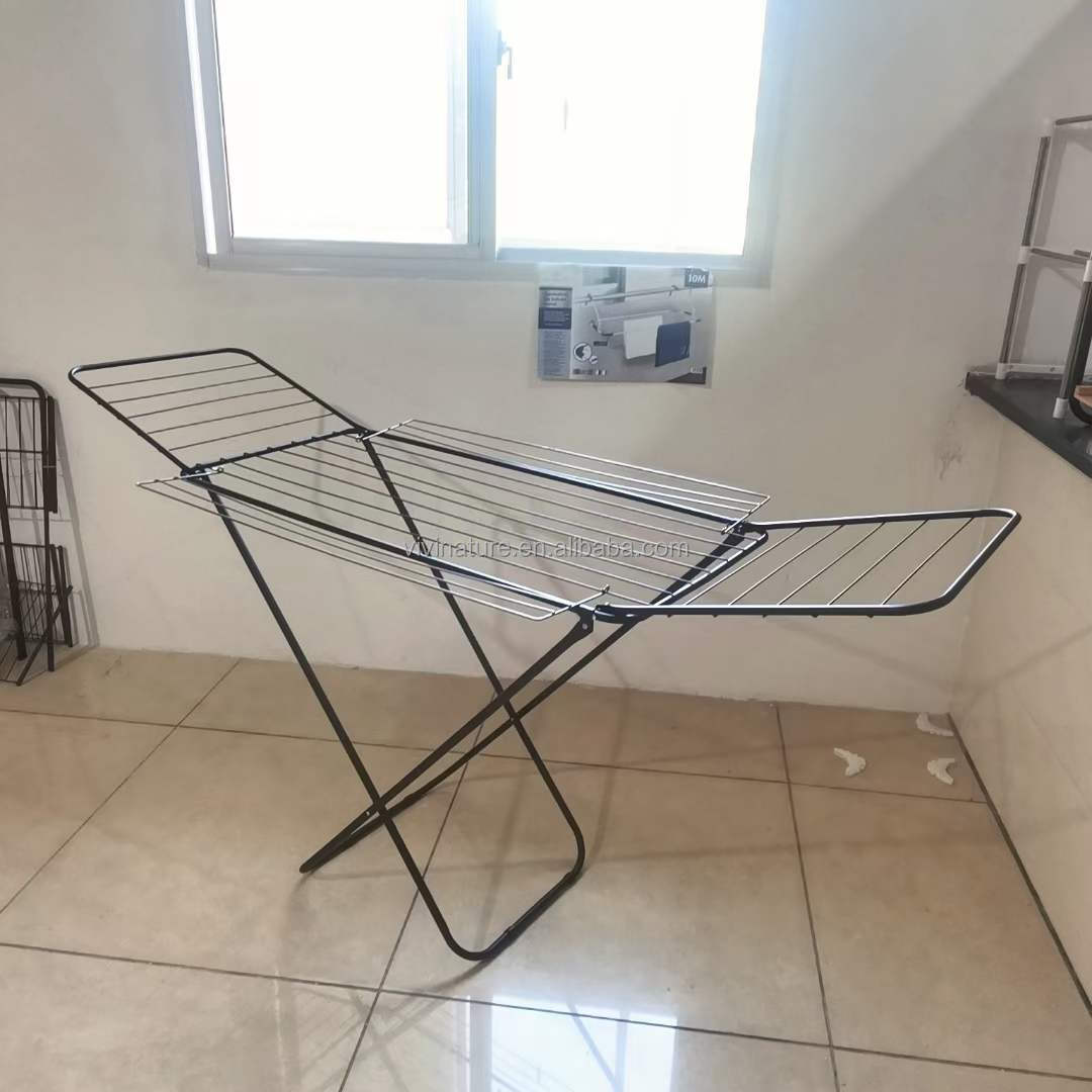 Hot sale aluminum foldway folding laundry rack, clothes drying rack selling from Guangdong to worldwhile