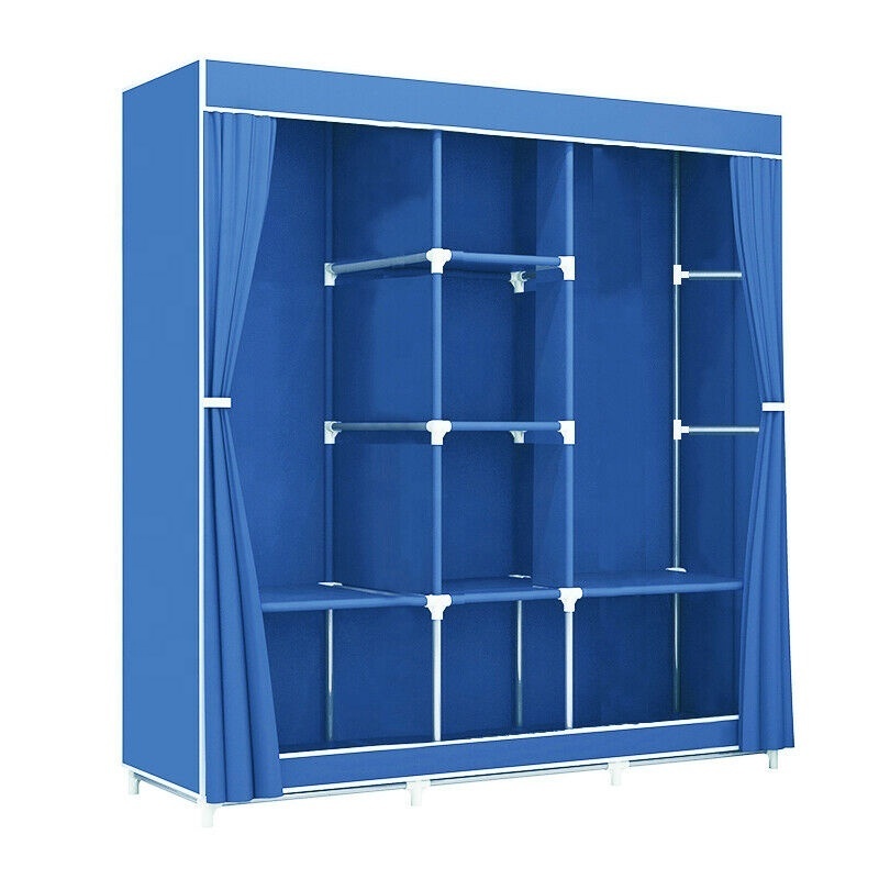 Portable Durable Fabric Closet Cloth Storage Organize Wardrobe