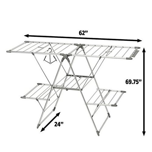 Expandable Metal Clothes Drying Rack for Laundry Room