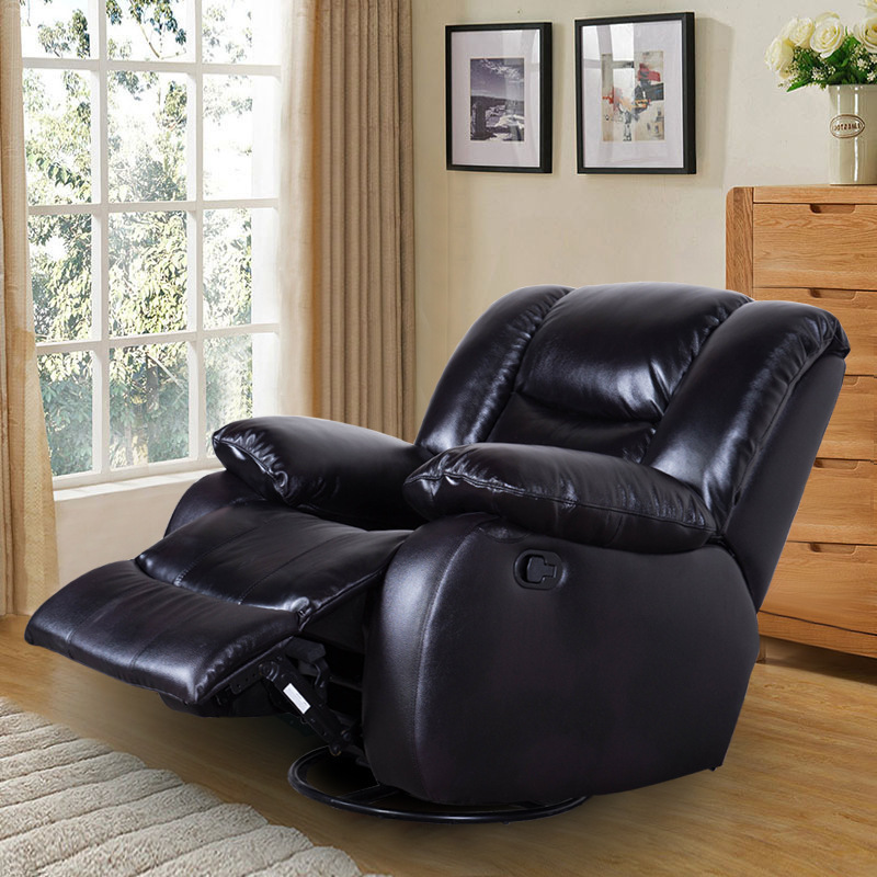 Leather Electric Sofa Chair Recliner Sofa with Cup Holder Body