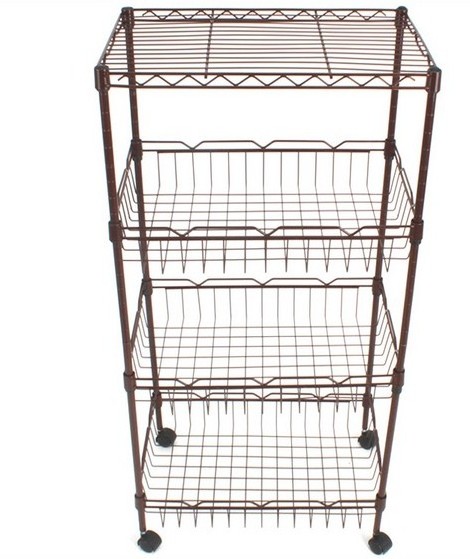 4 Shelf Adjustable Steel Organizer Wire Rack Heavy Duty Storage Shelving Unit Steel Organizer