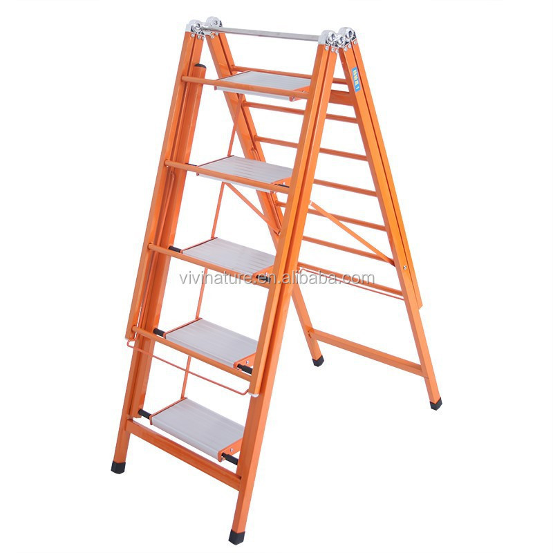 Foldable cloth rack  and 4 steps ladder with wing clothes hanger rack