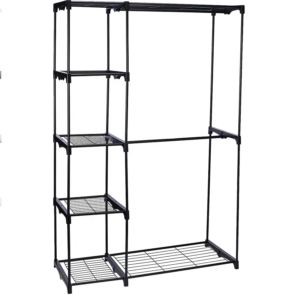 Expandable Metal Hanging Clothes Storage Organizer Rack Wardrobe