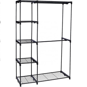 Expandable Metal Hanging Clothes Storage Organizer Rack Wardrobe