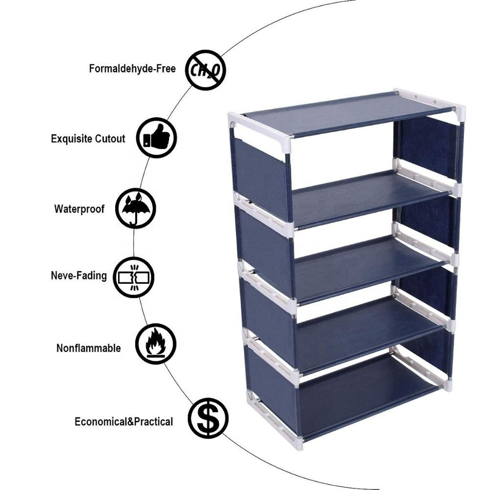 4 Tiers Storage Shoe Rack For Hallway Shoe Organizer Cabinet DIY Shelf