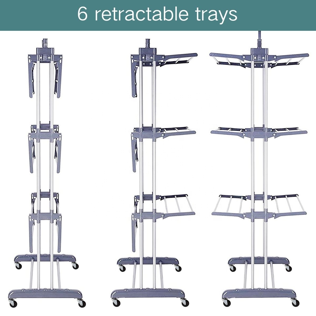 3 Tier Clothes Drying Rack Folding Laundry Dryer Hanger Compact Storage