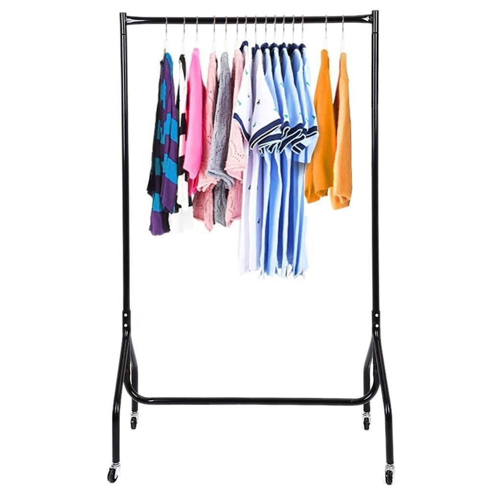 3FT Heavy Duty DIY Metal Clothes Rack Free Standing Rolling Garment Clothing Hanging Rail Stand Clothes Display Organizer Rack o