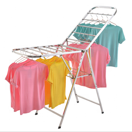 Balcony Household Heavy Duty Foldable Stainless Steel Gullwing Clothes Drying Rack