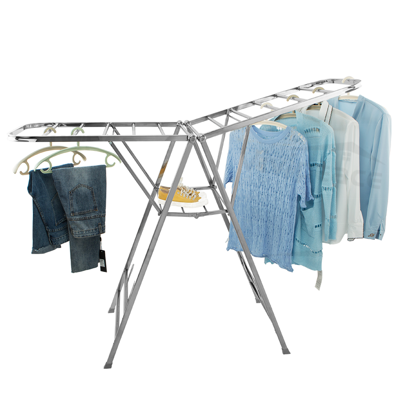 Balcony Household Heavy Duty Foldable Stainless Steel Gullwing Clothes Drying Rack