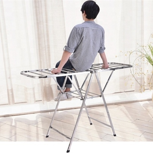 Balcony Household Heavy Duty Foldable Stainless Steel Gullwing Clothes Drying Rack