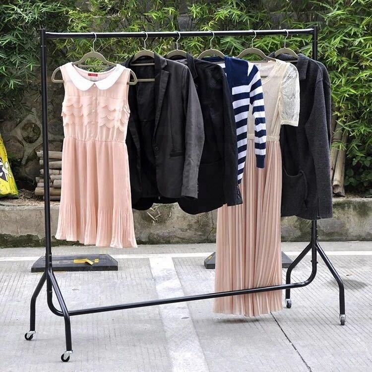 3FT Heavy Duty DIY Metal Clothes Rack Free Standing Rolling Garment Clothing Hanging Rail Stand Clothes Display Organizer Rack o