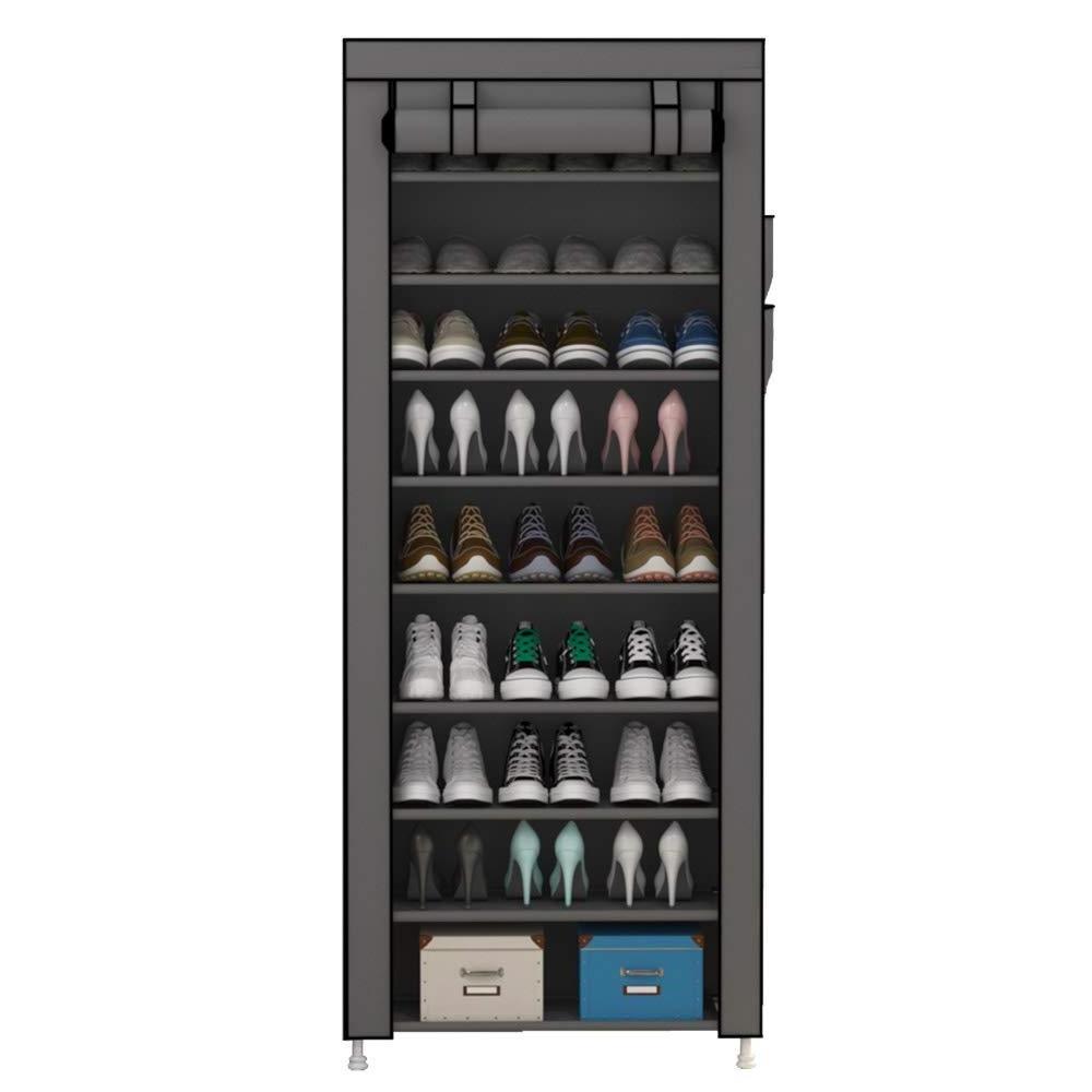 10 Tiers Shoe Rack with Dustproof Cover Closet Shoe Storage Cabinet Organizer